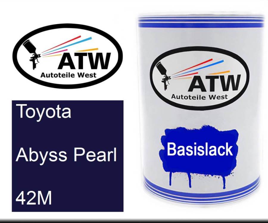 Toyota, Abyss Pearl, 42M: 500ml Lackdose, von ATW Autoteile West.